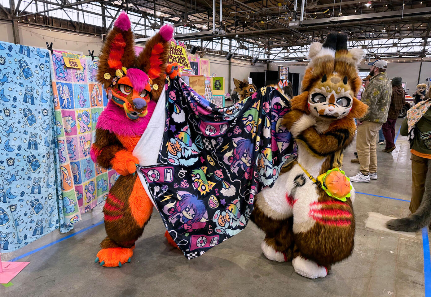 customers with blankets :3