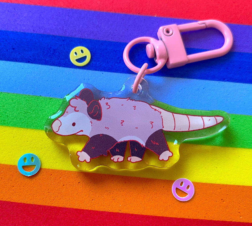 wanderin possum keychain