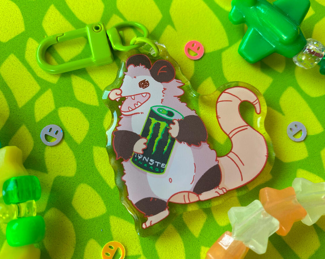monster possum keychain