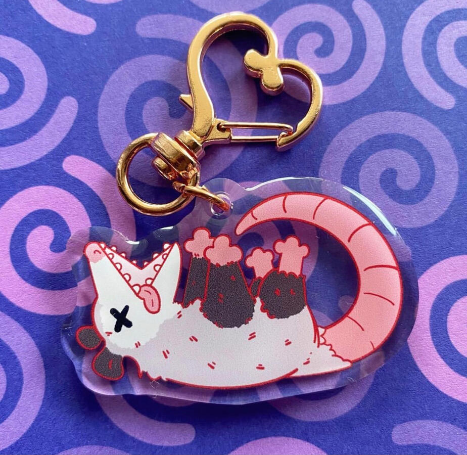 possum keychain