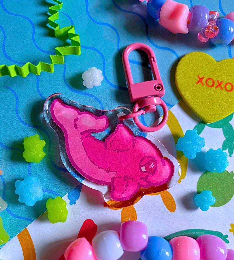 pool toy keychain