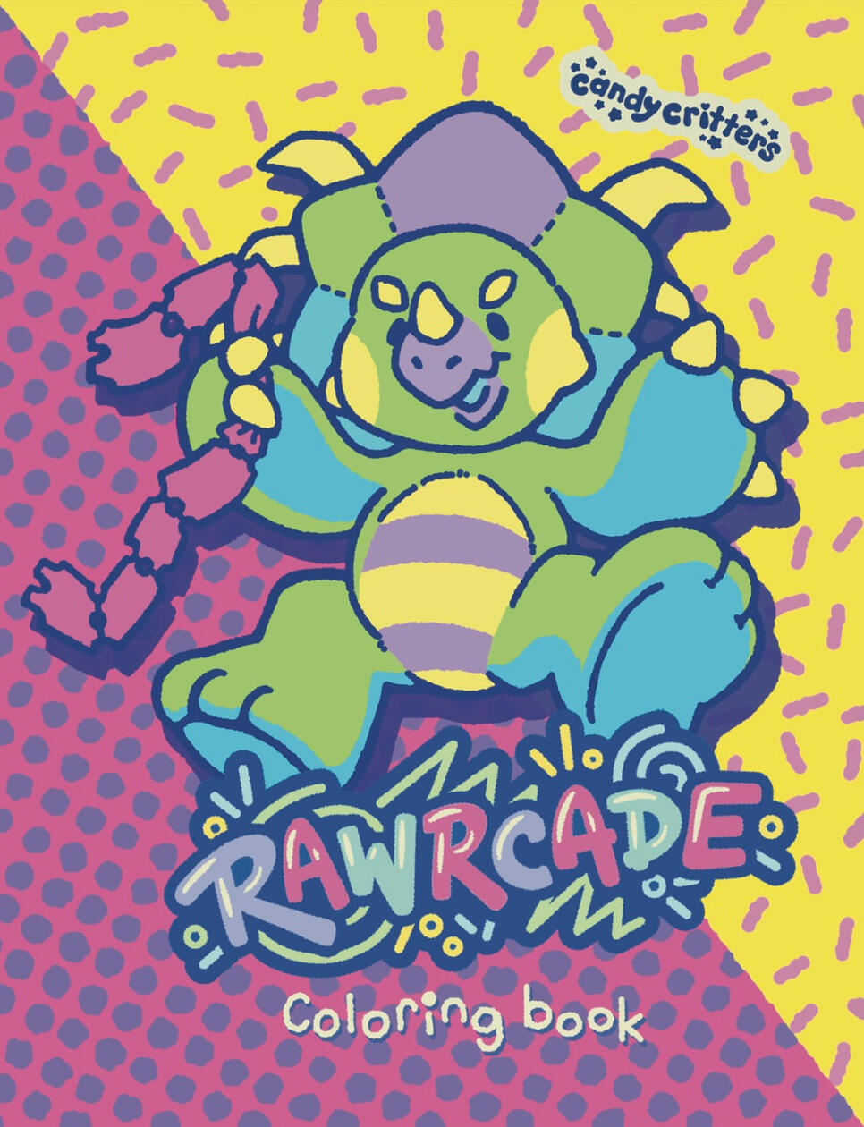 rawrcade™ coloring book: front cover