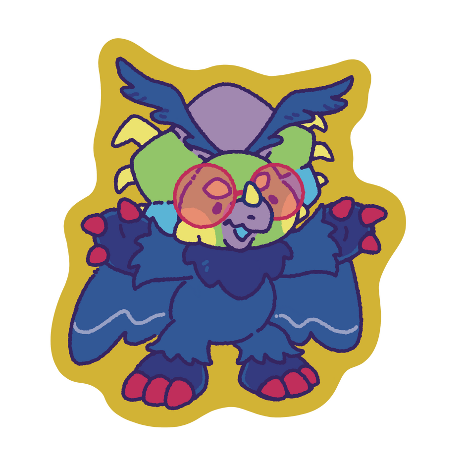anthrocon 26 - cryptid themed exclusive sticker