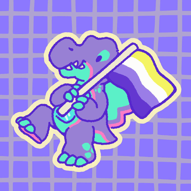 rawrcade™ pride: byte nonbinary flag
